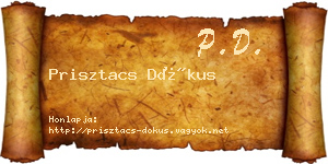 Prisztacs Dókus névjegykártya